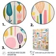 thumbnail image 3 of Designart "Playful Patterns Mid Century Pink Delight III" Abstract Floater Framed Wall Art Living Room, 3 of 7