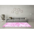 thumbnail image 3 of Ahgly Company Indoor Round Abstract Pink Modern Area Rugs, 7' Round, 3 of 4