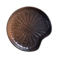 thumbnail image 3 of Ceramic Tableware Food Serving Plate Fish Salad Dishes Lotus Leaf Pattern Snack Tray Plate for Restaurant (5 Inches Dark Brown), 3 of 8