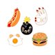 thumbnail image 4 of Broche lindo de dibujos animados YONGSHENG estilo Hamburguesa, 4 of 4