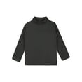 thumbnail image 3 of Lejafay Kids Boys Girls Thermal Underwear Top Long Sleeve Sweater Turtleneck T-Shirts Winter Base Black 110, 3 of 5