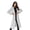 White, variant on Women's Midi Long Wool Blend Coat Classic Notch Lapel Single Breasted Pea Trench Coat Fall Winter Overcoat