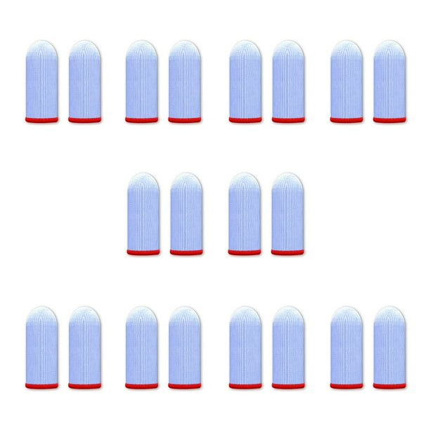 Moyic 10 pares de mangas para las yemas de los dedos, antideslizantes, antihuellas dactilares, cubiertas para juegos a prueba de aceite, guantes Videojuegos y accesorios Rojo