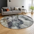 thumbnail image 6 of Addison Rugs Mayfield Premium Machine Washable Transitional Abstract Gray Round Rug, 8' x 8', 6 of 6