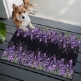 thumbnail image 3 of Bathroom Rugs 2x3 Ft, Purple Lavender Non Slip Area Rugs for Kitchen Bedroom Entryway, Spring Watercolor Wildflowers Plant Black Washable Carpet Runner Rug Floor Mats for Bedroom Home Decor, 3 of 8