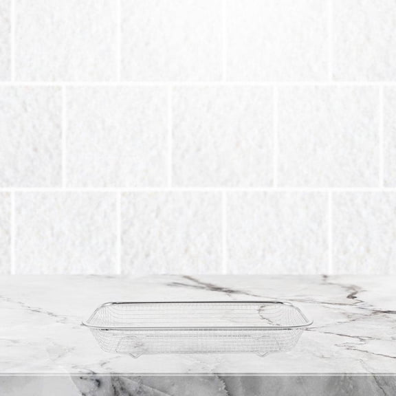 TAILTOSS Stainless Steel Kitchen Basket 2Pcs For Utensil Storage And Drainage Silver