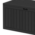 thumbnail image 6 of Dextrus 90 Gallon Double-Wall Resin Deck Box, Black Waterproof Weather Resistant Outdoor Storage Box, Lockable Container with 450lbs Heavy-Duty Seating for Patio, Garden Tools & Outdoor Essentials, 6 of 10
