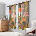 thumbnail image 2 of Yayeee Window Curtains Set of 2 for Living Room Light Filtering 63"x52", Vibrant Mushroom, 2 of 7