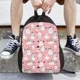 thumbnail image 3 of Ratiio Cute Pink Snowman Cat Print Backpack with Padded 15-inch Laptop Sleeve- Spacious and Durable Daypack for Work and Travel, 3 of 6