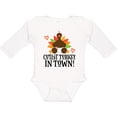 thumbnail image 3 of Inktastic Thanksgiving Cutest Turkey in Town Boys or Girls Long Sleeve Baby Bodysuit, 3 of 5