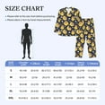 thumbnail image 4 of Naloa Moon Bear Men’s Pajamas Set - Long Sleeve Button Down Sleep Shirt and Pajama Bottoms Sleepwear Set-X-Large, 4 of 7