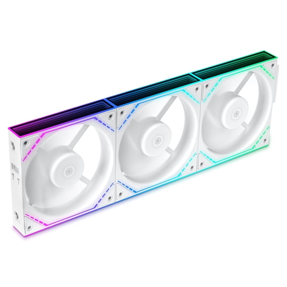 Ventiladores para gabinete PC Thermalright TL-M12QRW X3 120 mm PWM ARGB, paquete de 3