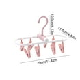 thumbnail image 3 of Clothes Drying Rack Buy It Plastic Foldable Hanging Drying Rack Laundry Hanger with 8 Clips 360° Rotatable Travel Drying Rack for Socks Towels Gloves Small Clothes, 3 of 6