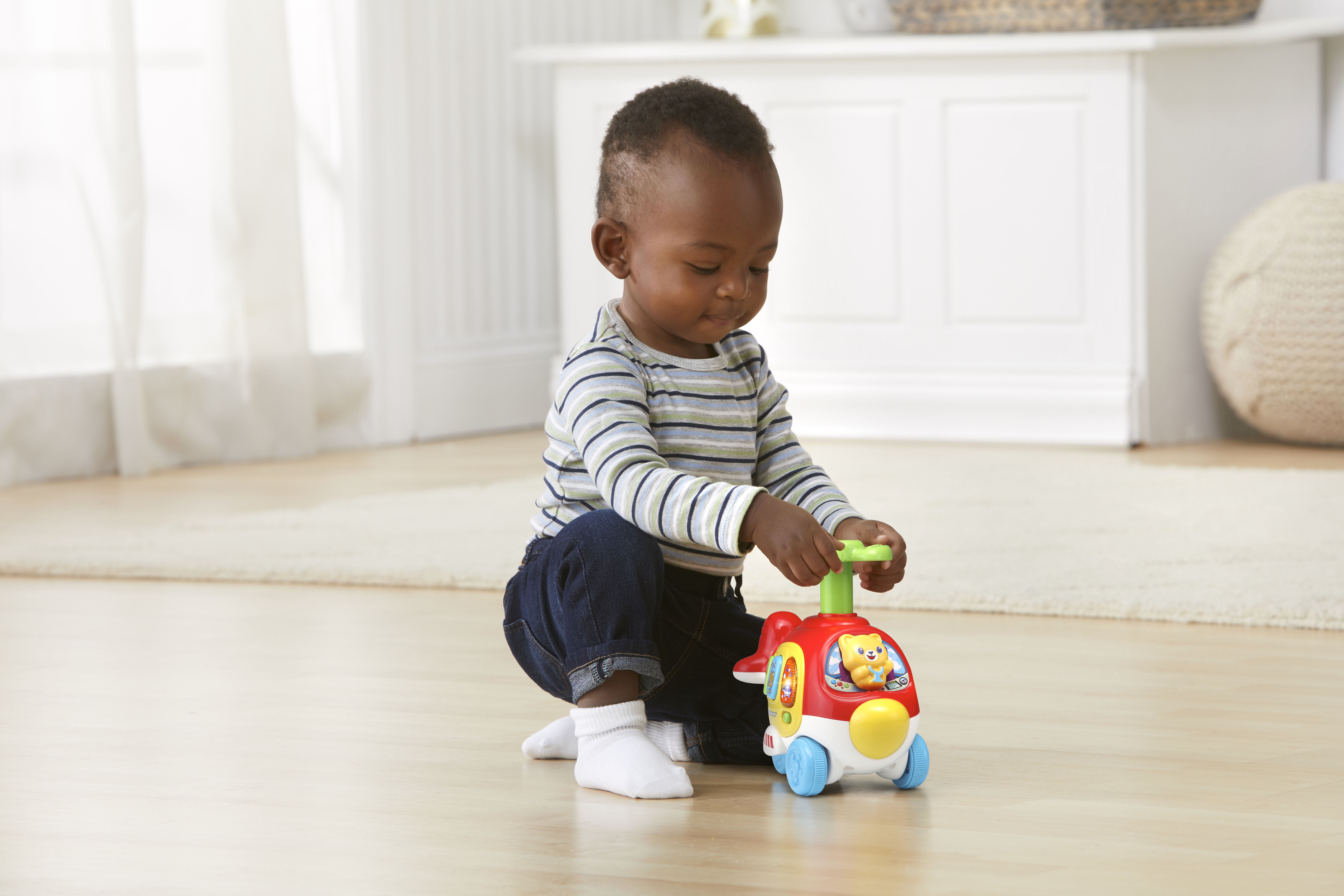 VTech Spin and Go Helicopter, Encourages Crawling, Great Toy for Baby