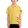 thumbnail image 2 of CCRFTGI 4th of July Polo Shirts for Child Girls 10-12 School Uniform 250 Anniversary USA Flag Shirts American Flag Stars Button Collared Polo Summer Tee Tops Yellow 7-8 Years, 2 of 7
