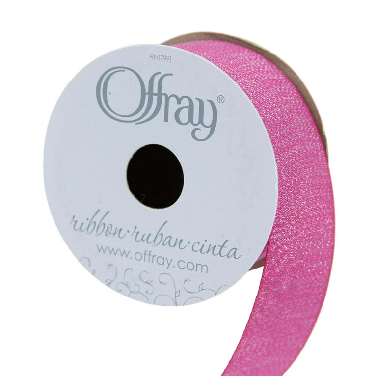 RABOM, 2.25 inch Solid Grosgrain Ribbon, 5 Yards, Offray, Craft Ribbon, Made in The USA, French Pink, 5 yds