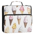 thumbnail image 5 of FORMRS Zipper Binder with Shoulder Strap 2-inch Ring 500 Sheet Capacity File Bag, Ice Cream Pattern, 5 of 5