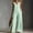 Green, variant on Women's Jumpsuit Solid Color Button Down Split Casual Wide Leg Pants Overalls Jumpsuits One Piece Rompers Sleeveless Jumpsuit for Women With Pockets Black XXXL