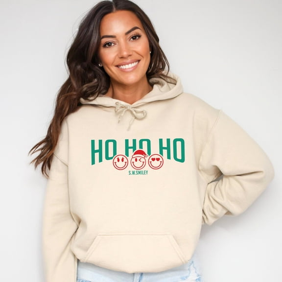 S.W.Smiley Varsity Ho Ho Ho - Womens Hoodie