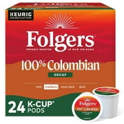 Folgers�� K-Cup 100% Colombian Decaf Coffee, Decaffeinated, Lively Colombian 24/Box