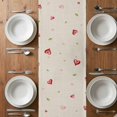 thumbnail image 6 of Valentine's Day Table Runner - 70 Inch Long, Kitchen Dining Table Runner Dresser Scarves, Pink Red Roses Love Heart Eucalyptus Burlap Farmhouse Decor for Coffee Tables Wedding Party Banquet, 6 of 8