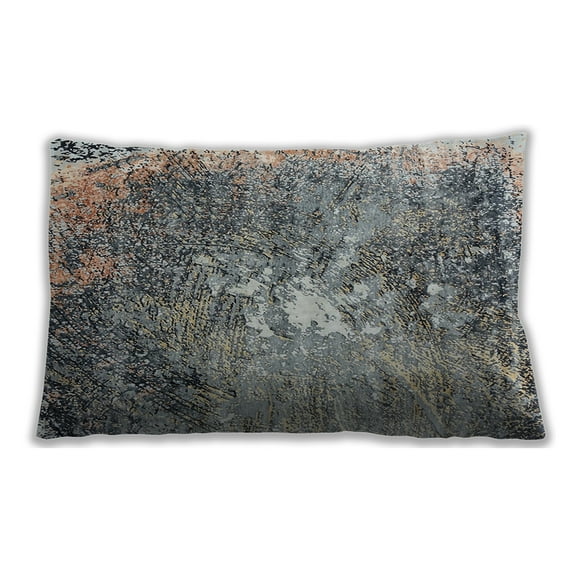 Ahgly Company Outdoor Rectangular Mid-Century Modern Lumbar Throw Pillow, 13 inch by 19 inch