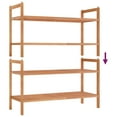 thumbnail image 3 of vidaXL Shoe Racks 2 pcs 69x27x41 cm Solid Wood Walnut, 3 of 4