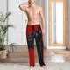 thumbnail image 2 of Fotbe Black Dog Red Background Pantalones de Pijama para Hombre, Pantalones de Dormir, Pantalones de Casa con Cintura Ajustable y Bolsillos-3X-Large, 2 of 6