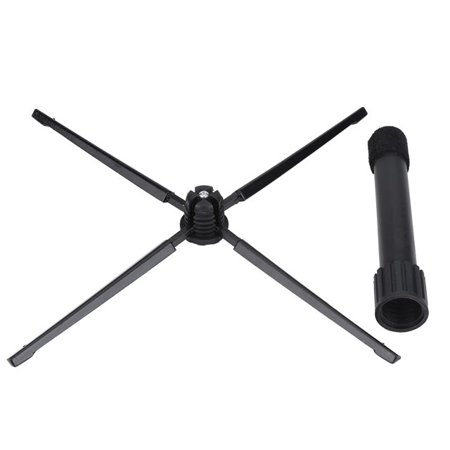 Soporte para flauta portátil plegable Spptty negro 1,4 m metal ligero