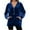 Blue, variant on Casual Hooded Sweatshirt Long Sleeve Korean Style Top Soft Comfortable Streetwear Outerwear for Daily Wear,Sweatshirt for Women,S