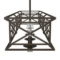 thumbnail image 5 of Hunter - Langwood 6-light Onyx Bengal, Extra Large Chandelier, Dimmable, Rustic Style, Linear Shaped, for Bedrooms, Dining, Living Rooms - 19333, 5 of 10