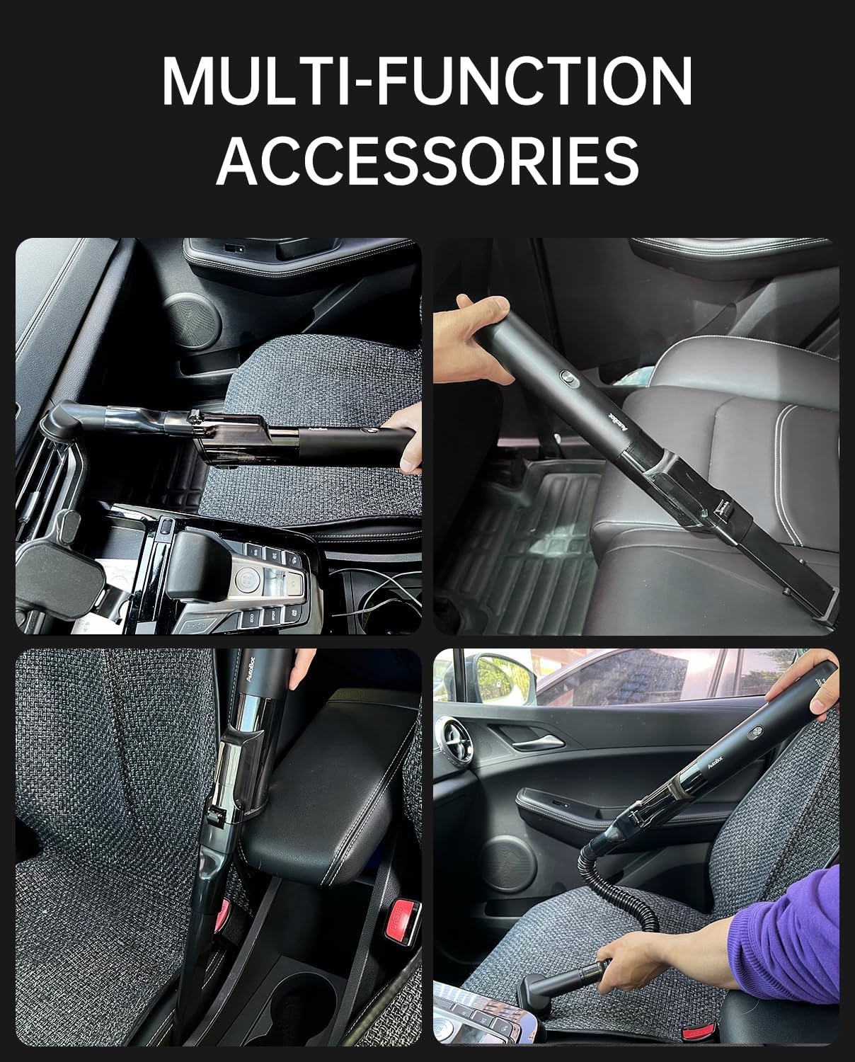 AutoBot Car Vacuum Cleaner High Power, 20000PA Handheld Vacuum for 50 Mins Runtime, Portable Vacuum for Car Home Cleaning, Rechargeable Mini Hand Held Vacuum