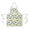 thumbnail image 2 of Cartoon Tractors Hay Bales White Pattern Apron-Garden Aprons for Women with Pockets-Cotton Linen Waterproof Kitchen Cooking Gardening Aprons Adjustable for Kitchen,Cooking,BBQ and Salon 33x27 Inch, 2 of 7