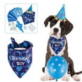 thumbnail image 3 of 1 Set Pet Scarf Set Eye-Catching Breathable Tear Resistant Birthday Party Cat Dog Bandana Supplies Pet Accessories, 3 of 8