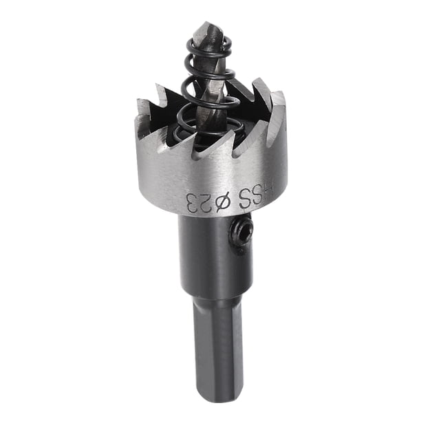 Uxcell Broca de sierra de corona HSS de 23mm para acero inoxidable y metal de aleación