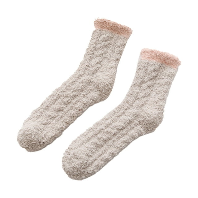 Naiovety 1 par de calcetines cálidos gruesos de invierno frío, calcetines suaves y transpirables para cama, accesorio de calcetería cómodo para el Suministros térmicos Caqui Naiovety HA071038-03
