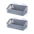 thumbnail image 5 of 2-Pack Corner Storage Rack, Shower Caddy Organizer Shelf Rack Hanging Wall Mount Organizer Basket for Kitchen, Bathroom, Shower, Sponges, Cleaning Tools, Space Saving Design Gray 2pc, 5 of 8
