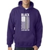 Trendy USA 1088 - Adult Hoodie USA Flag Black Lives Matter Human Rights Sweatshirt 3XL Purple