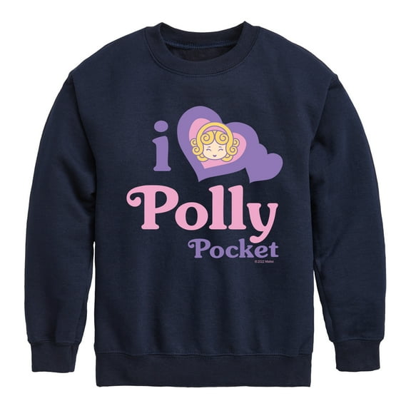 Polly Pocket - I Love Polly Pocket - Toddler And Youth Crewneck Fleece Sweatshirt