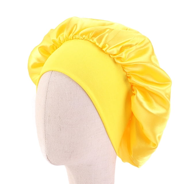 ITFABS Baby Unisex Bath Shower Caps, Solid Color Elastic Wide Brim Sleeping Hat