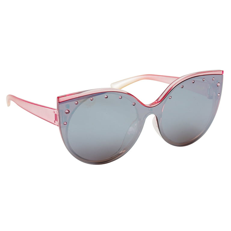 Girls Pink and Blue Jewel Sparkle Frameless Kids Sunglasses 