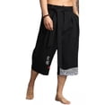 thumbnail image 1 of Hombres 3/4 Largos Pantalones Cortos De Algodón Ropa De Lino, 1 of 3