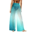 thumbnail image 4 of ICHUANYI Women's Summer Chiffon Lightweight Bathing Suit Cover Up Bohemian Style Printed Swim Beach Pants Wide Leg Swimsuit Coverup Pants, 4 of 7
