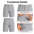thumbnail image 3 of MASKERT Men's Golf Shorts 7" Lightweight Quick Dry Stretch Dress Shorts, Water Resistant Flat Front Casual Work Shorts with 4 Pockets, 3 of 9