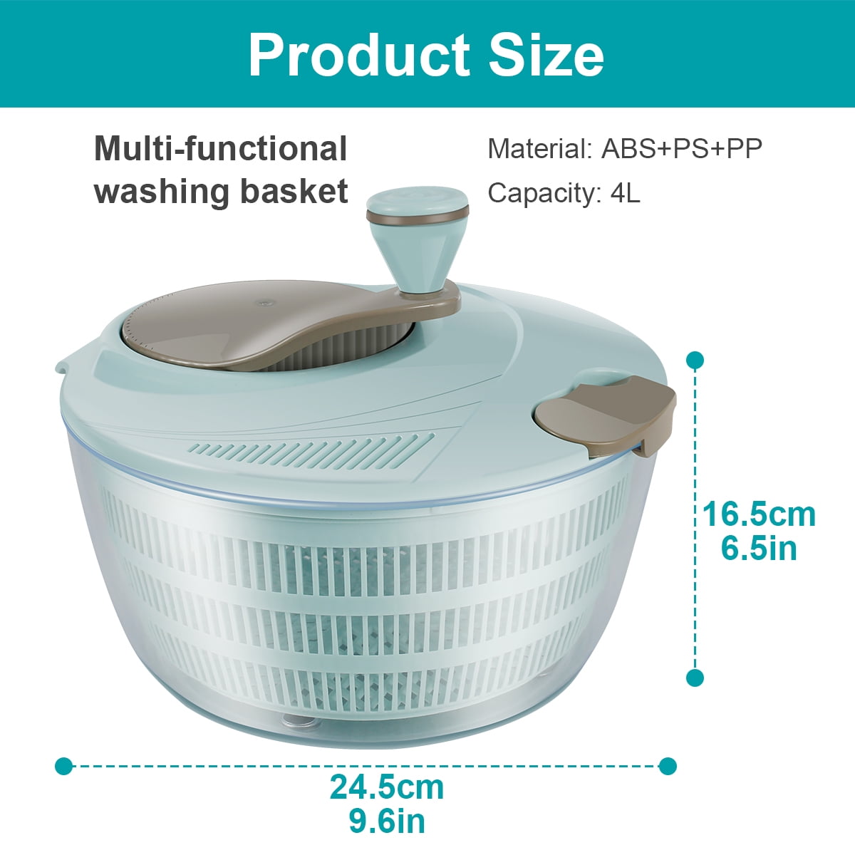 EUC Salad Spinner Washer Rinse Dry Prep Solutions by Progressive 4