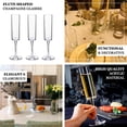thumbnail image 5 of Efavormart 6 Pack Transparent Blush Reusable Plastic Champagne Flute Glasses in Cylindrical Shape , 6oz Wine Mimosa Glass Goblets with Long Stems - 9.5" Tall, 5 of 11