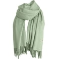 thumbnail image 2 of 38 Color Solid Thick Cashmere Scarf for Women Large 70-200cm Pashmina Winter Warm Shawl Wraps Bufanda Female with Tassel Scarves, 2 of 5