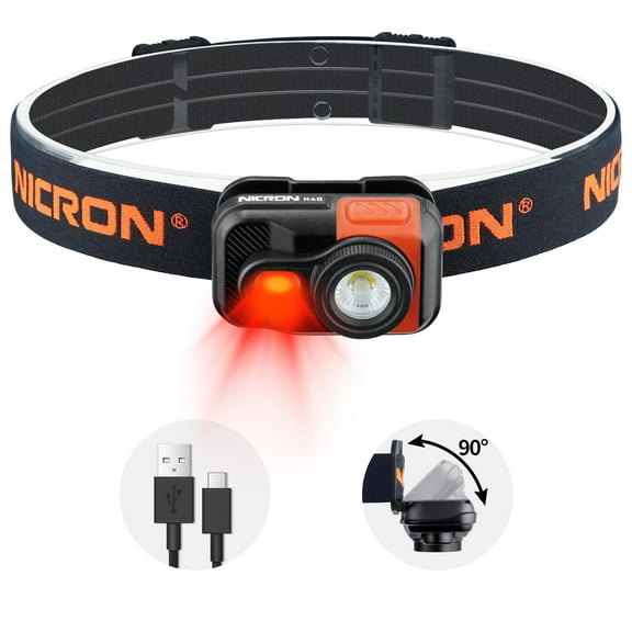 COSMOING Rechargeable Headlamp, 700 Lumen Ultra Bright Head Lamp 4 Lighting Modes with Red Light,IPX4 Waterproof Adjustable Strap Headlamp Flashlight for Adult Emergency, Running, Camping, Cycling