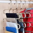thumbnail image 2 of SIEYIO Pants Hangers Space Saving S-Type Stainless Steel Clothes Pants Hangers Design,Clothes Closet Storage Organize, 2 of 12