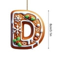thumbnail image 2 of 26 Alphabet Ornaments For Christmas Tree Candy Cane Initial Letter M Pendant With Berries Pattern Mini Hanging Decorations For Party DIY Holiday Kitchen Towels Acrylic Snowflake Beads Easter, 2 of 3